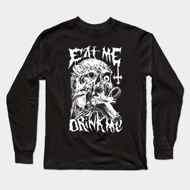 Eat Me Drink Me Long Sleeve T-Shirt by Defameart